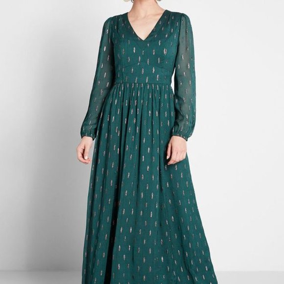 Modcloth Dresses & Skirts - Modcloth Enchanted Evening Maxi Dress Green